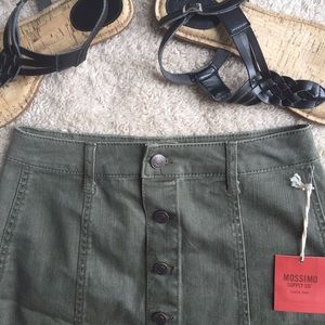 Green Denim Skirt