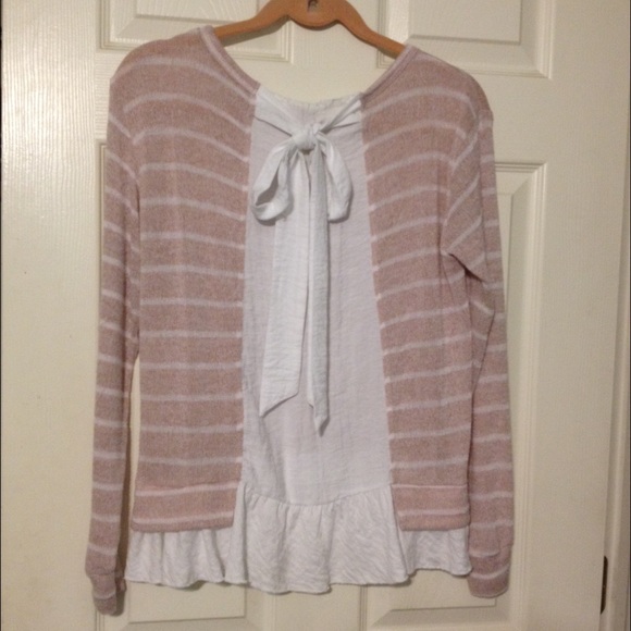 Anthropologie bow tie back sweater