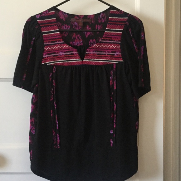 SOLD Anthropologie Common Thread Stitched Top