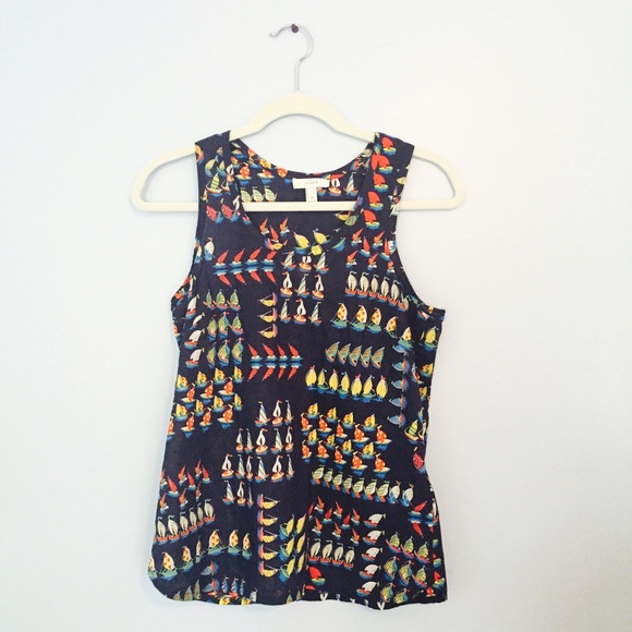 J. Crew Patterned Tank Top - Picture 2 of 4