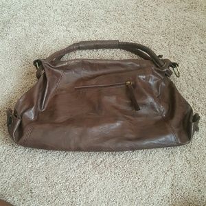 Brown leather purse