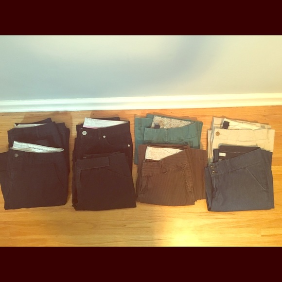 Eight pairs of womens size 8A trousers