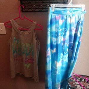 Justice maxi skirt and tank top set.