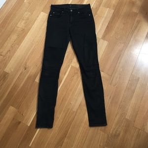 Black 7 for all mankind high waist skinny size 26
