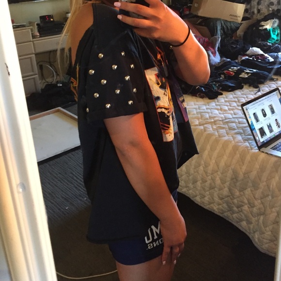 Vintage Def Leppard Embellished T Shirt - Picture 2 of 3