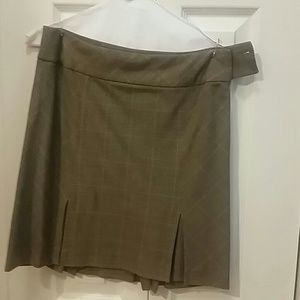 Brown plaid with light coral. Ann Taylor skirt