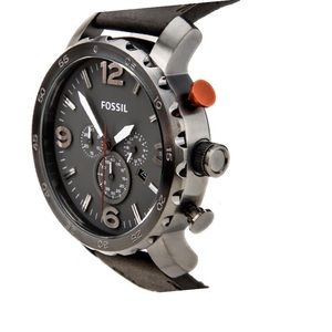 Men's JR1419 Nate Chronograph Leather Watch - Grey