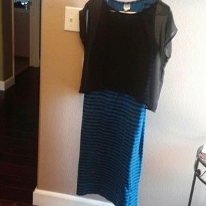 Child's size XL Maxi Dress with Sheer Top