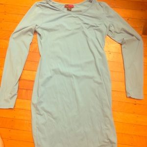 Say what blue form fitting dress