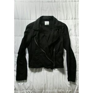 Black Asymmetrical Zip Jacket
