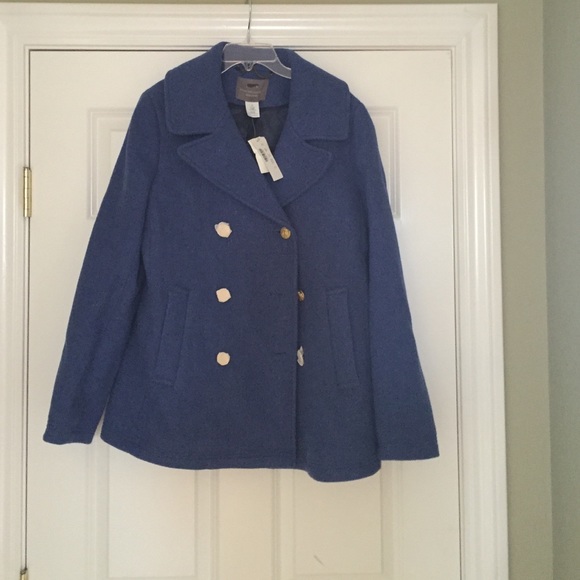 J. Crew Pea Coat! New with tags! Deep Blue/purple!