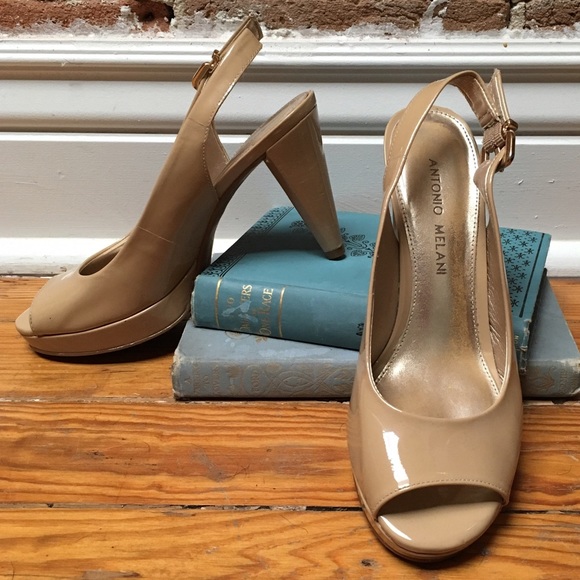 Nude Antonio Melani open toe heels