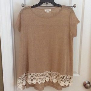 Camel colored top