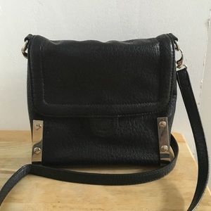 Black leather bag