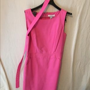 Hot pink sleeveless dress