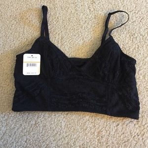 NWT Free people black lace bralette!