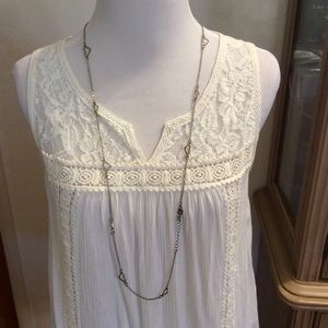 Simple elegant heart silver necklace