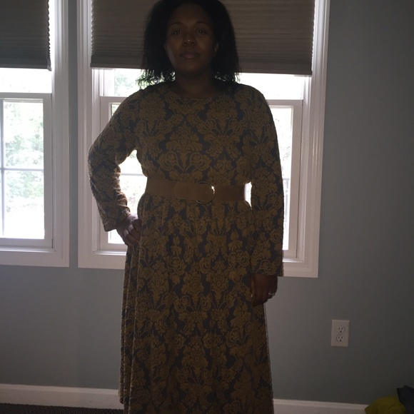 Mustard sweater dress (XXL)