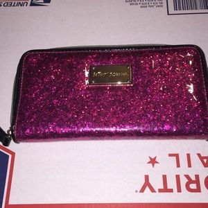 Betsey Johnson Pink Glitter Wallet