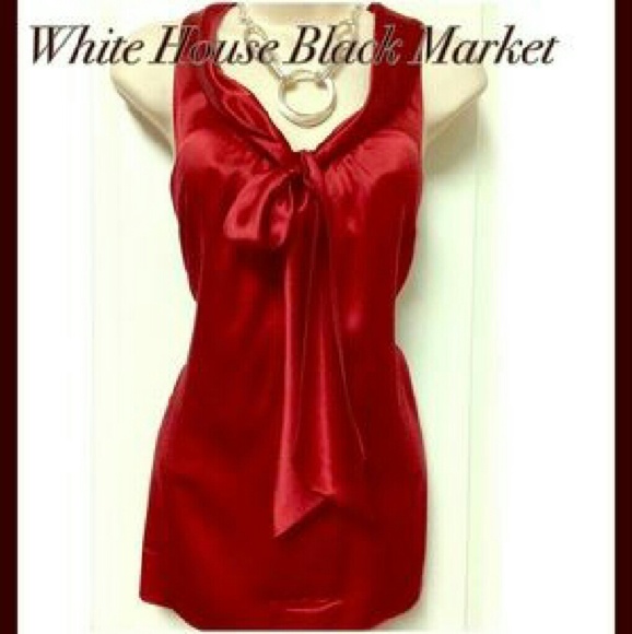 Red Silk Blouse