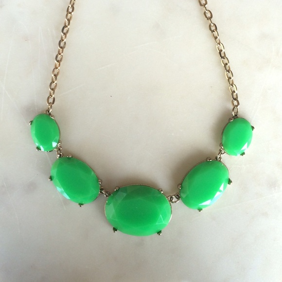 Vibrant Green Jeweled Necklace