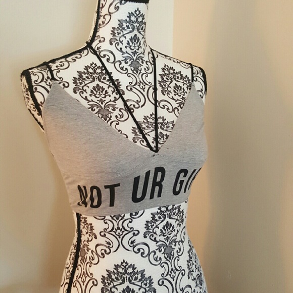 Not Ur Girl Cotton Top/Bralette - Picture 3 of 4