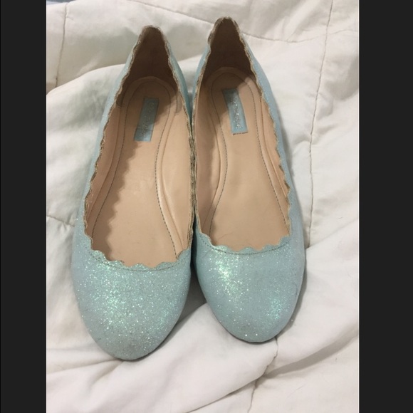 Betsy Johnson light blue flats
