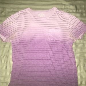 Purple fade striped t-shirt