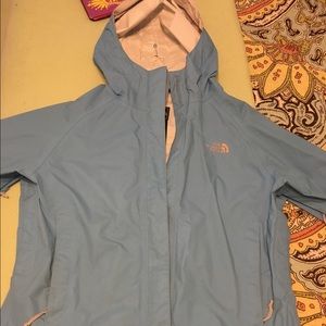 Light blue women's size S North Face rainjacket