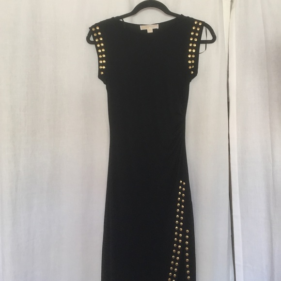 MICHAEL michael kors stud side slit dress