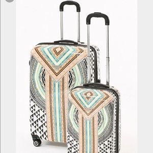 2 piece Hale Bob luggage trolley set orange