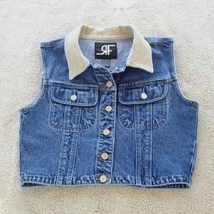 Vintage blue jean vest