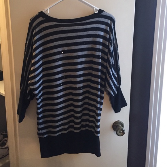 Black and grey striped sweater