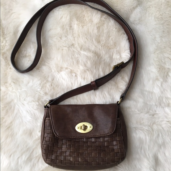 J crew leather cross body bag