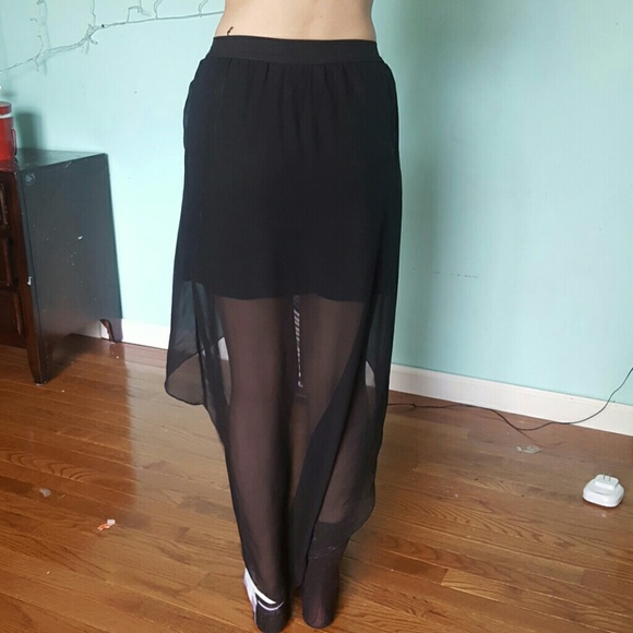 Black hi low skirt DGNY medium - Picture 3 of 3