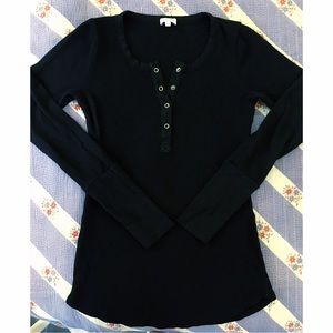 Splendid Waffle-Knit Henley