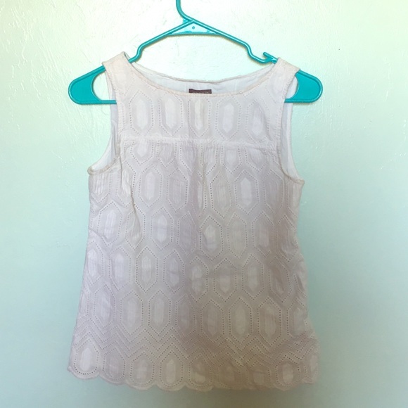 ANN TAYLOR LOFT WHITE LACE CROCHET TANK TOP