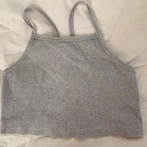 Cute Gray Cropped Tank // LOWEST PRICE