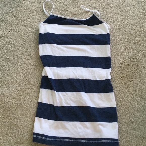 Navy blue and white striped Cami