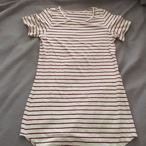 red and white tshirt dress