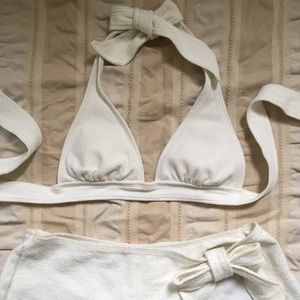 Juicy Couture Beach:  White terry cloth bikini