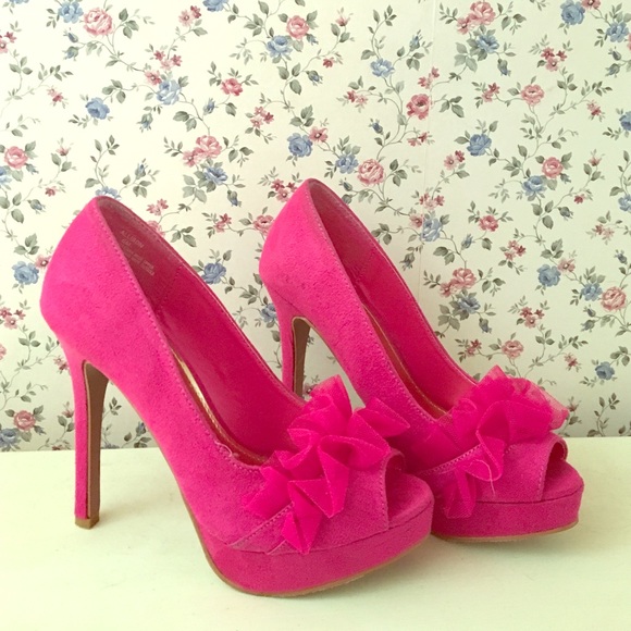 Charlotte Russe Pink Allison Heels