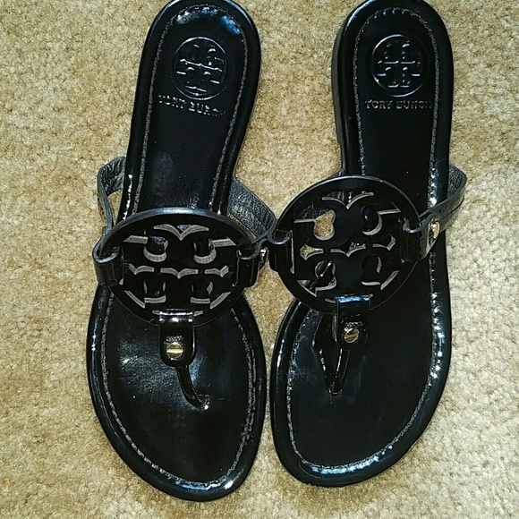 Authentic Black Tory Burch sandals, size 7, no box