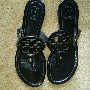 Authentic Black Tory Burch sandals, size 7, no box