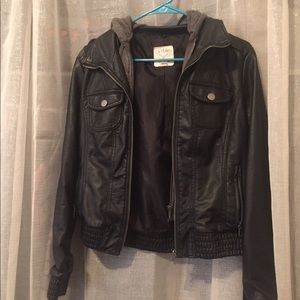 LA Hearts Black Leather Jacket