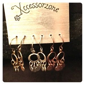 3 set of dangly earrings