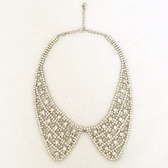 Silver Sparkly Collar Necklace