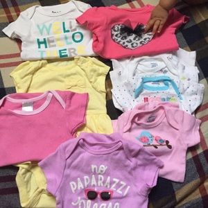 9-pc baby girl bodysuits