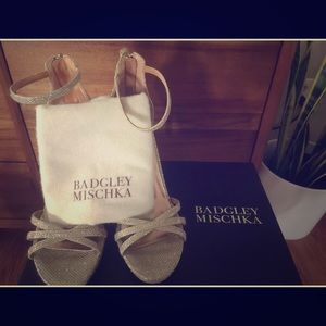 Badgley Mischka Signify Platino Stiletto Sandals