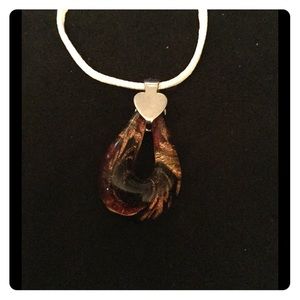Blown glass necklace